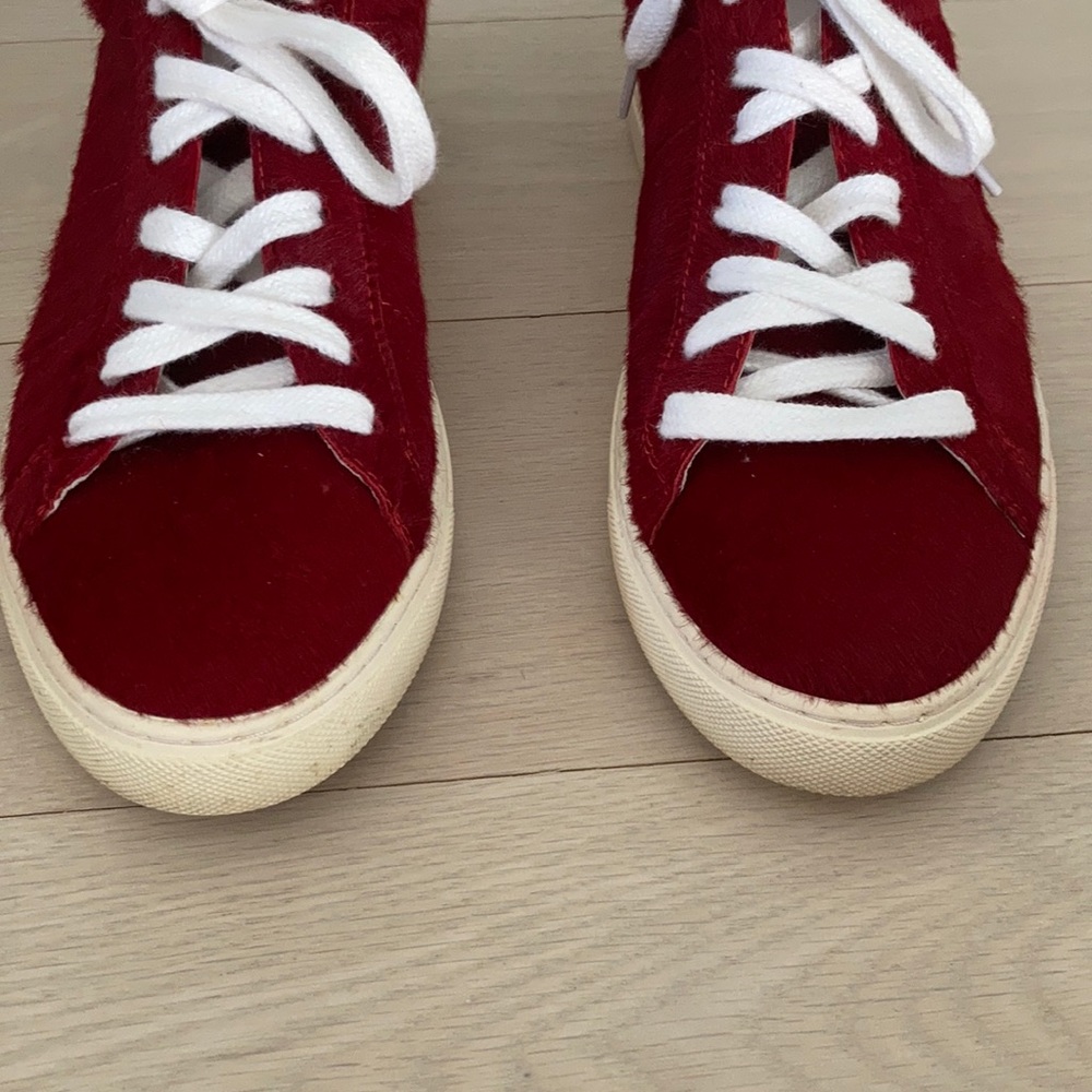 IRO Red Pony-Style Calfskin Sneakers 37 - Picture 4 of 9